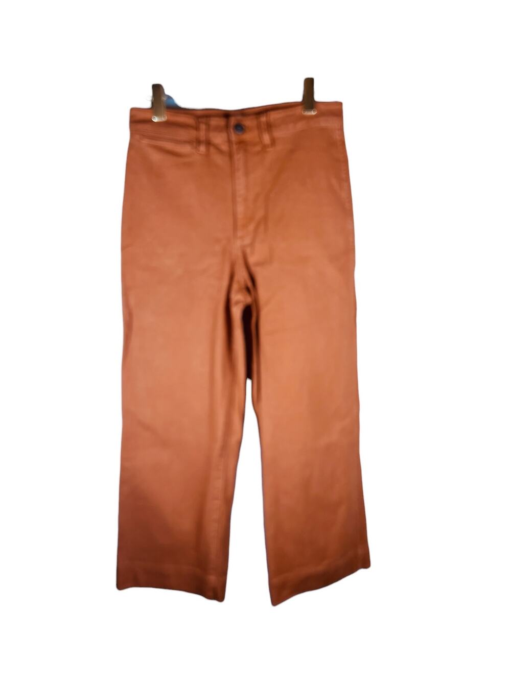 Madewell Slim Emmett Rust Wide Leg Crop High Rise Pants Size 28